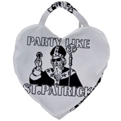  St  Patricks Day  Giant Heart Shaped Tote by Valentinaart