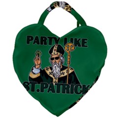  St  Patricks Day  Giant Heart Shaped Tote by Valentinaart