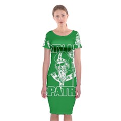  St  Patricks Day  Classic Short Sleeve Midi Dress by Valentinaart