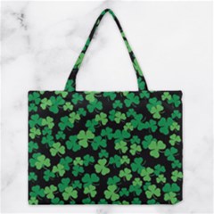 St  Patricks Day Clover Pattern Medium Tote Bag by Valentinaart