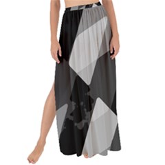 Black And White Grunge Striped Pattern Maxi Chiffon Tie-up Sarong by dflcprints