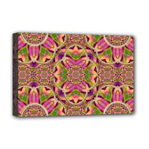 Jungle Flowers In Paradise  Lovely Chic Colors Deluxe Canvas 18  X 12   by pepitasart