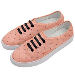 Dot Peach Women s Classic Low Top Sneakers by snowwhitegirl