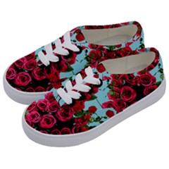 Roses Blue Kids  Classic Low Top Sneakers by snowwhitegirl