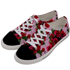 Roses Pink Women s Low Top Canvas Sneakers by snowwhitegirl