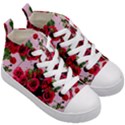 Roses Pink Kid s Mid-Top Canvas Sneakers View3