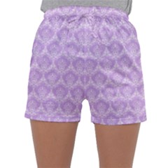 Damask Lilac Sleepwear Shorts by snowwhitegirl