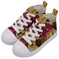 Octopus Floral Kid s Mid-top Canvas Sneakers by snowwhitegirl