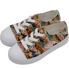 Victorian Collage Of Woman Kids  Low Top Canvas Sneakers by snowwhitegirl