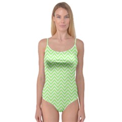 Green Chevron Camisole Leotard  by snowwhitegirl