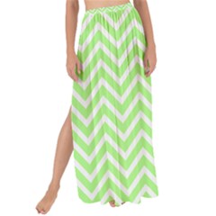 Green Chevron Maxi Chiffon Tie-up Sarong by snowwhitegirl