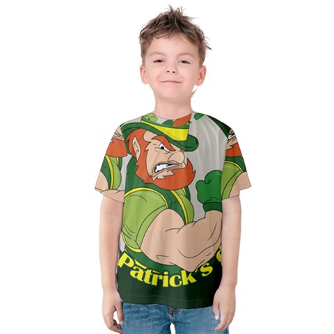 St  Patricks Day Kids  Cotton Tee by Valentinaart