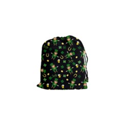 St Patricks Day Pattern Drawstring Pouches (xs)  by Valentinaart