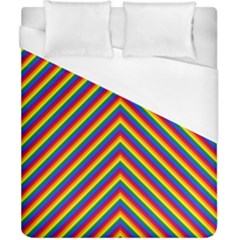 Gay Pride Flag Rainbow Chevron Stripe Duvet Cover (california King Size) by PodArtist