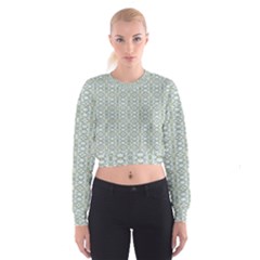 Vintage Ornate Pattern Cropped Sweatshirt by dflcprints