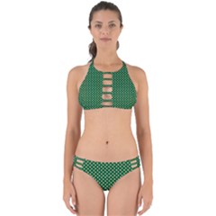 Irish Flag Green White Orange On Green St  Patrick s Day Ireland Perfectly Cut Out Bikini Set by PodArtist