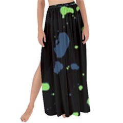 Dark Splatter Abstract Maxi Chiffon Tie-up Sarong by dflcprints