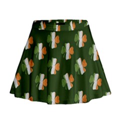 Irish Clover Mini Flare Skirt by Valentinaart