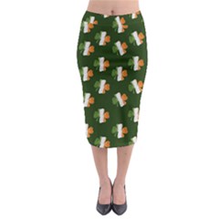 Irish Clover Midi Pencil Skirt by Valentinaart