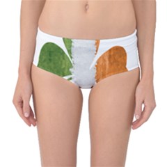 Irish Clover Mid-waist Bikini Bottoms by Valentinaart