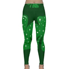 Sparkly Clover Classic Yoga Leggings by Valentinaart