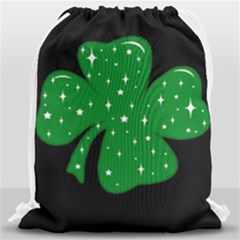 Sparkly Clover Drawstring Bag (large) by Valentinaart