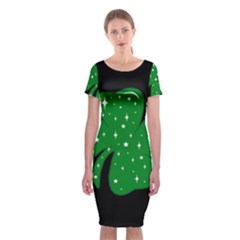 Sparkly Clover Classic Short Sleeve Midi Dress by Valentinaart