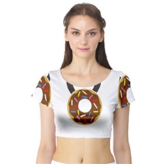 Kettlebelldonut Short Sleeve Crop Top by amfit