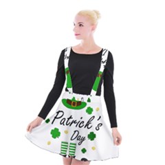 St Patricks Leprechaun Suspender Skater Skirt by Valentinaart