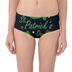 St Patricks Leprechaun Mid-waist Bikini Bottoms by Valentinaart