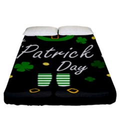 St Patricks Leprechaun Fitted Sheet (king Size) by Valentinaart