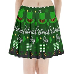 St Patricks Leprechaun Pleated Mini Skirt by Valentinaart