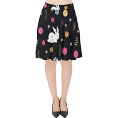 Easter Bunny  Velvet High Waist Skirt by Valentinaart