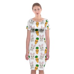 Easter Kawaii Pattern Classic Short Sleeve Midi Dress by Valentinaart