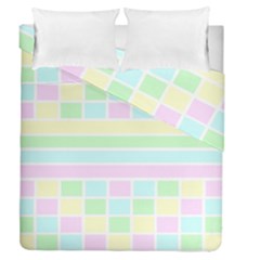 Geometric Pastel Design Baby Pale Duvet Cover Double Side (queen Size) by Nexatart