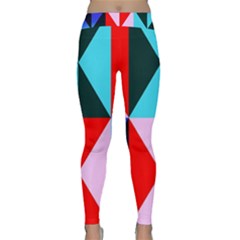 Geometric Pattern Design Angles Classic Yoga Leggings by Nexatart