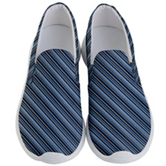 Diagonal Stripes Pinstripes Men s Lightweight Slip Ons by Nexatart