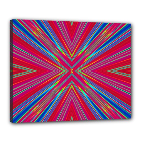 Burst Radiate Glow Vivid Colorful Canvas 20  X 16  by Nexatart