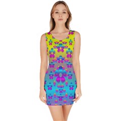 Flowers In The Most Beautiful Sunshine Bodycon Dress by pepitasart