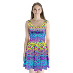 Flowers In The Most Beautiful Sunshine Split Back Mini Dress  by pepitasart