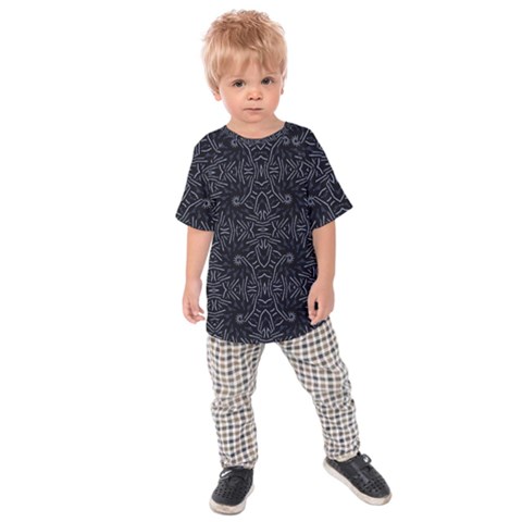 Dark Ethnic Sharp Pattern Kids Raglan Tee by dflcprints