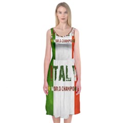 Football World Cup Midi Sleeveless Dress by Valentinaart