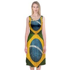 Football World Cup Midi Sleeveless Dress by Valentinaart