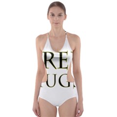 Freehugs Cut-out One Piece Swimsuit by cypryanus