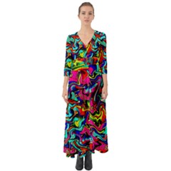 Pattern-34 Button Up Boho Maxi Dress by ArtworkByPatrick