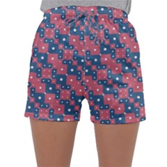 Squares And Circles Motif Geometric Pattern Sleepwear Shorts by dflcprints