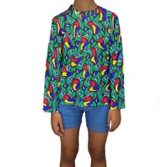 Colorful-4 1 Kids  Long Sleeve Swimwear by ArtworkByPatrick