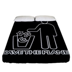 Save The Planet - Religions  Fitted Sheet (california King Size) by Valentinaart