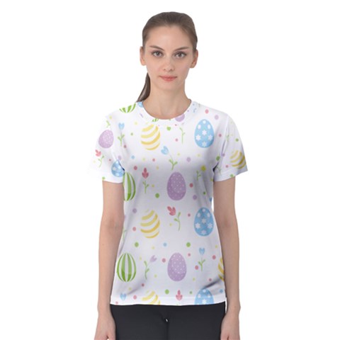 Easter Pattern Women s Sport Mesh Tee by Valentinaart