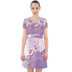 Wonderful Soft Violet Roses With Hearts Adorable In Chiffon Dress by FantasyWorld7